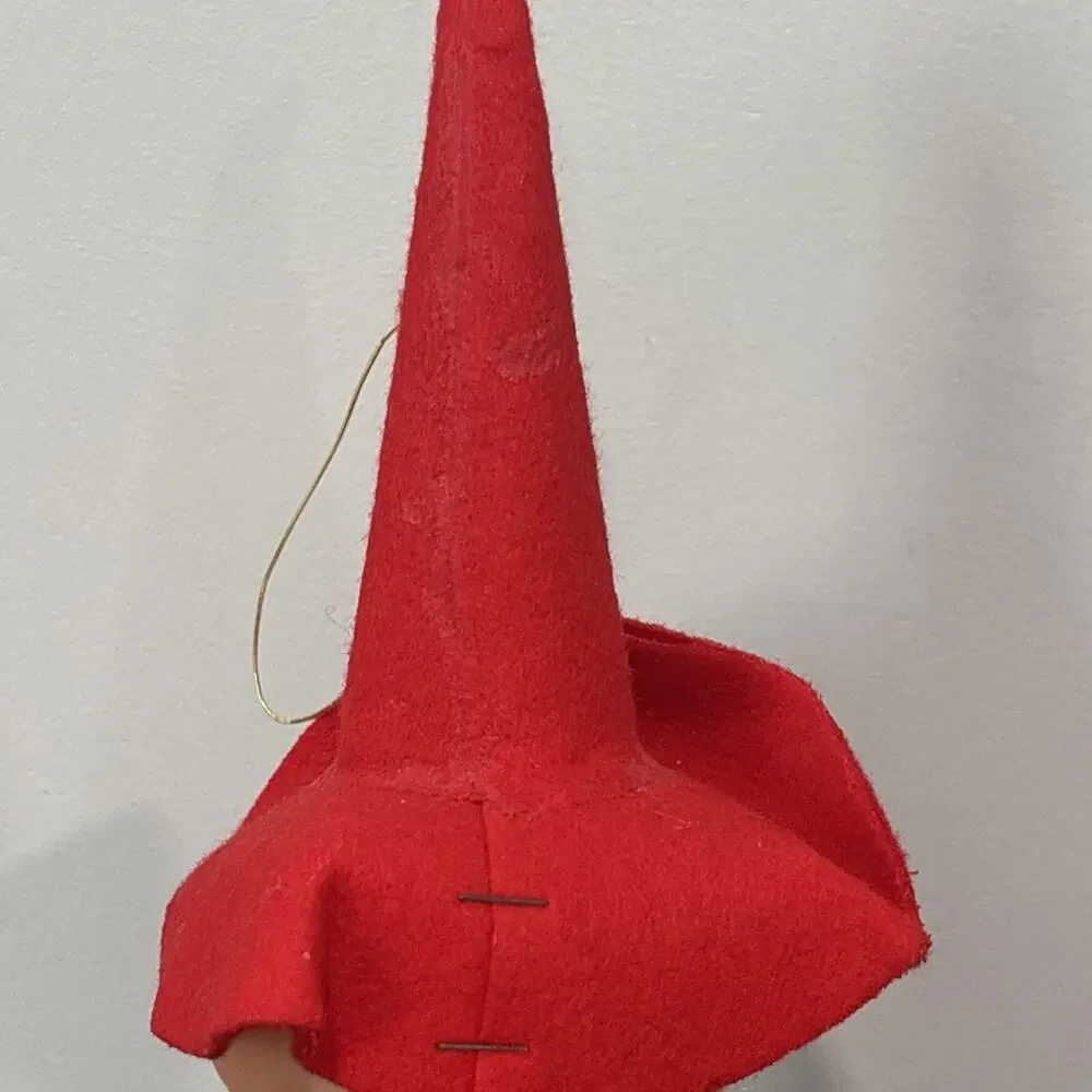 Vintage Christmas holiday Hillbilly elf Bearded knee Hugger Ornament